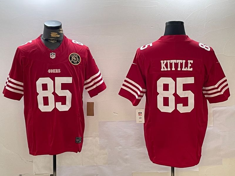 Men San Francisco 49ers #85 Kittle Red three generations 2024 Nike Limited NFL Jersey style 7